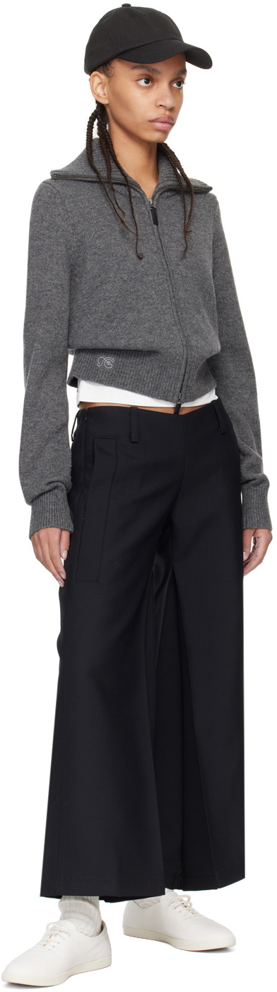 Fax Copy Express Gray Zip Sweater