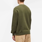 Maison Kitsuné Men's Flowers Comfort Crew Sweat in Military Green