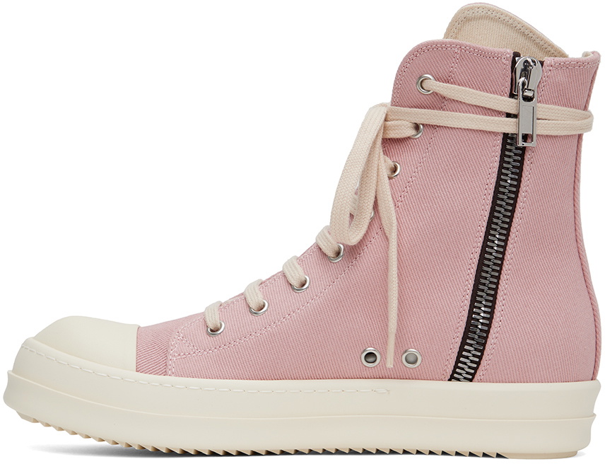 Rick Owens Drkshdw Pink Denim Sneakers Rick Owens Drkshdw