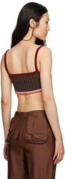 Edward Cuming Brown Cropped Tank Top
