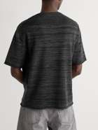 Mr P. - Knitted Organic Cotton and Wool-Blend T-Shirt - Gray