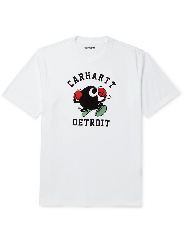 Photo: CARHARTT WIP - Boxing C Printed Organic Cotton-Jersey T-Shirt - White