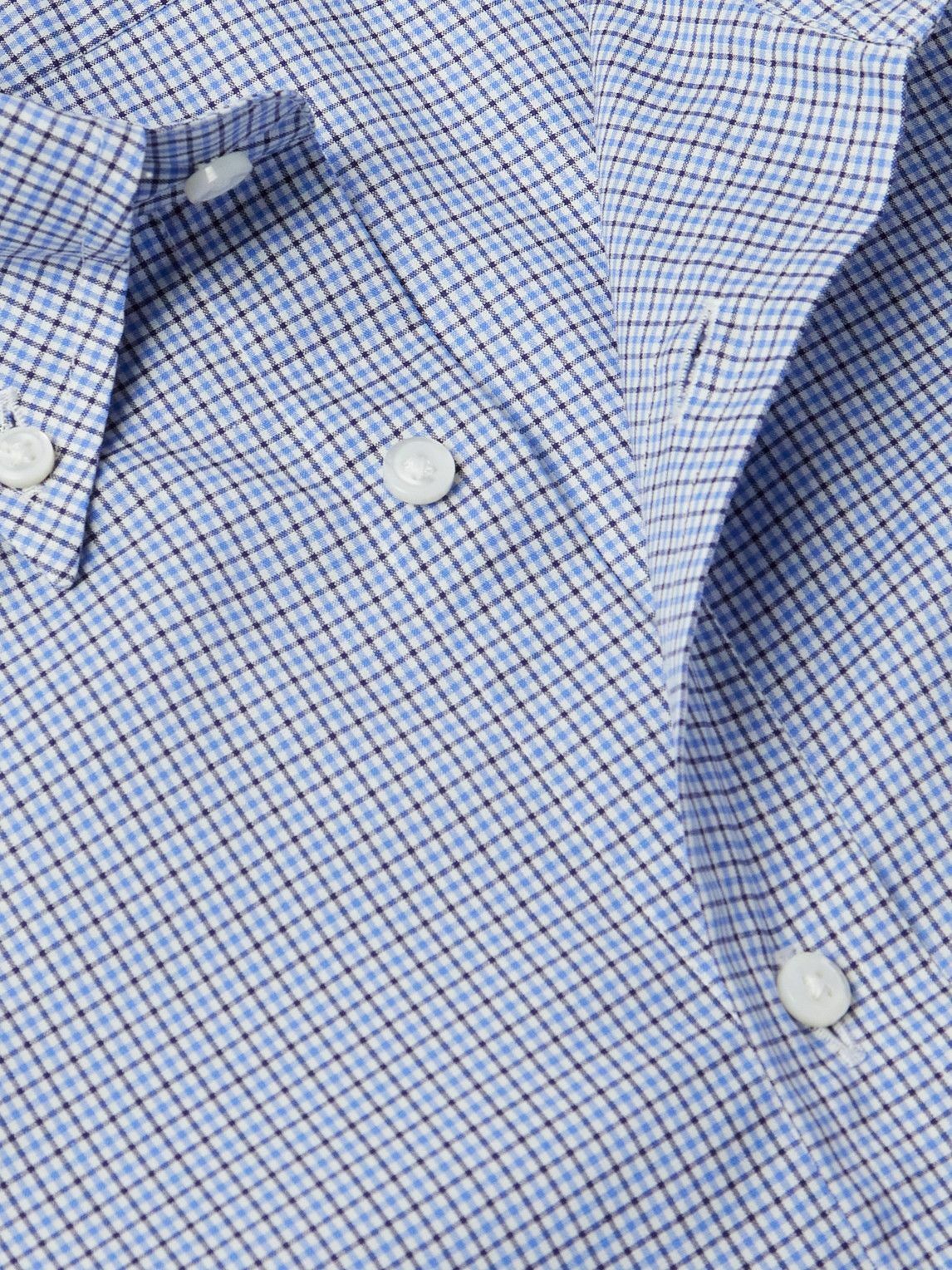 Ralph Lauren Purple label - Gingham Cotton-Poplin Shirt - Blue