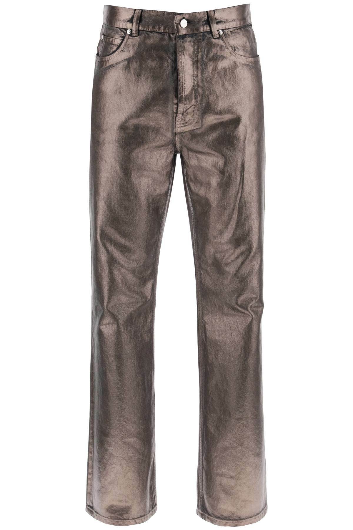 FERRAGAMO metallic denim jeans Silver