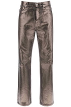 FERRAGAMO metallic denim jeans Silver