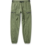 WTAPS - Tapered Logo-Appliquéd Nylon Track Pants - Green