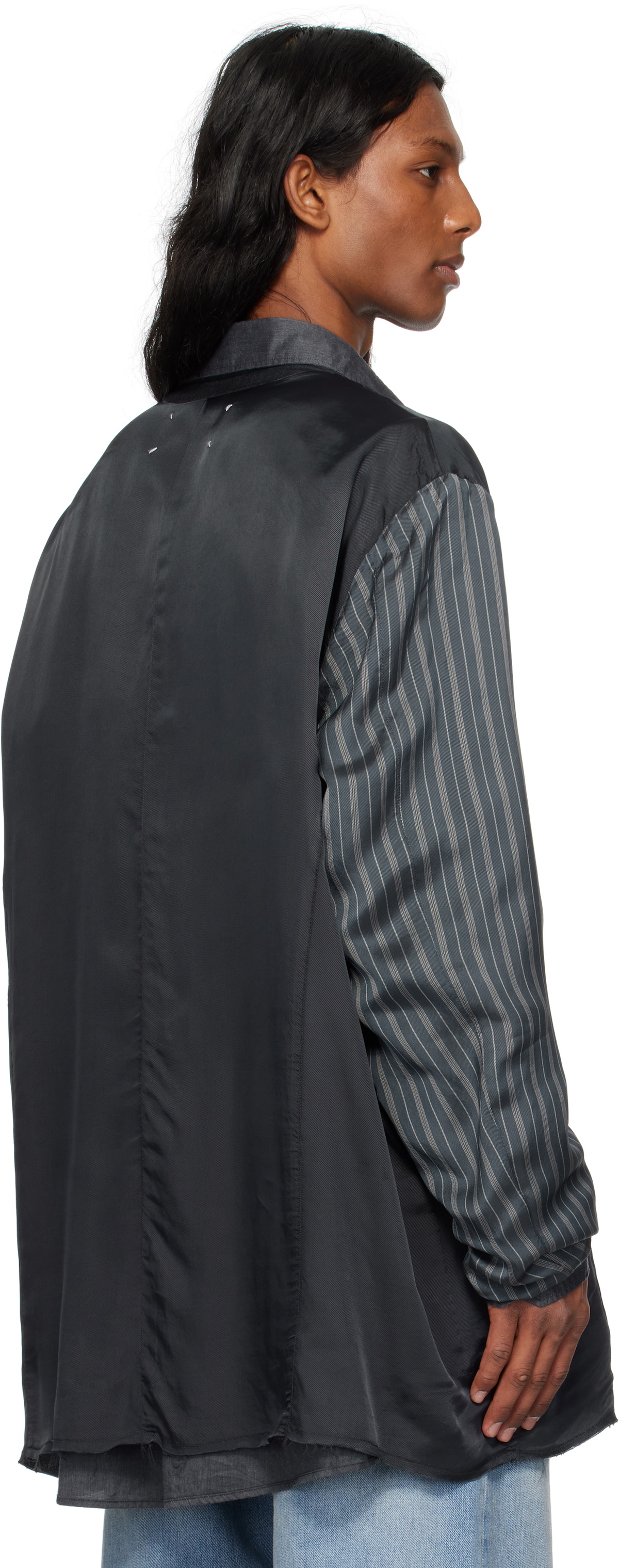Maison Margiela Gray Patchwork Inside-Out Reversible Jacket Maison