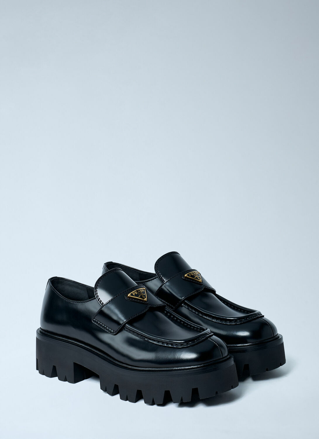 Prada Brushed Leather Loafers