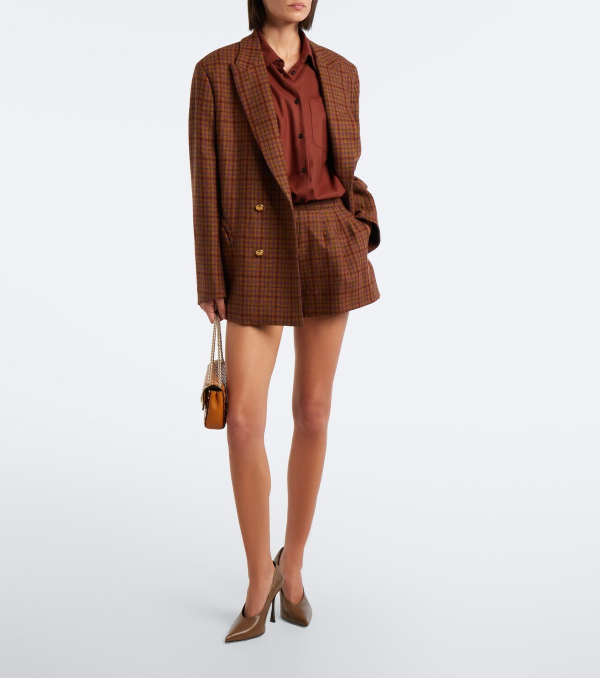 Blazé Milano Nightbreak checked virgin wool blazer
