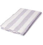 FRESCOBOL CARIOCA - Striped Linen Towel - Gray