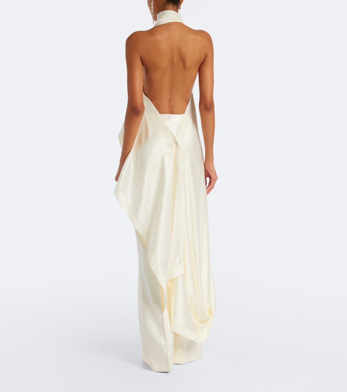 Danielle Frankel Bridal Daulton wool and silk flared pants