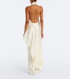 Danielle Frankel Bridal Daulton wool and silk flared pants