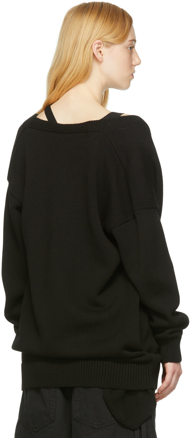 ANN DEMEULEMEESTER ブラックカーディガン XS ANN DEMEULEMEESTER ブラックカーディガン XS