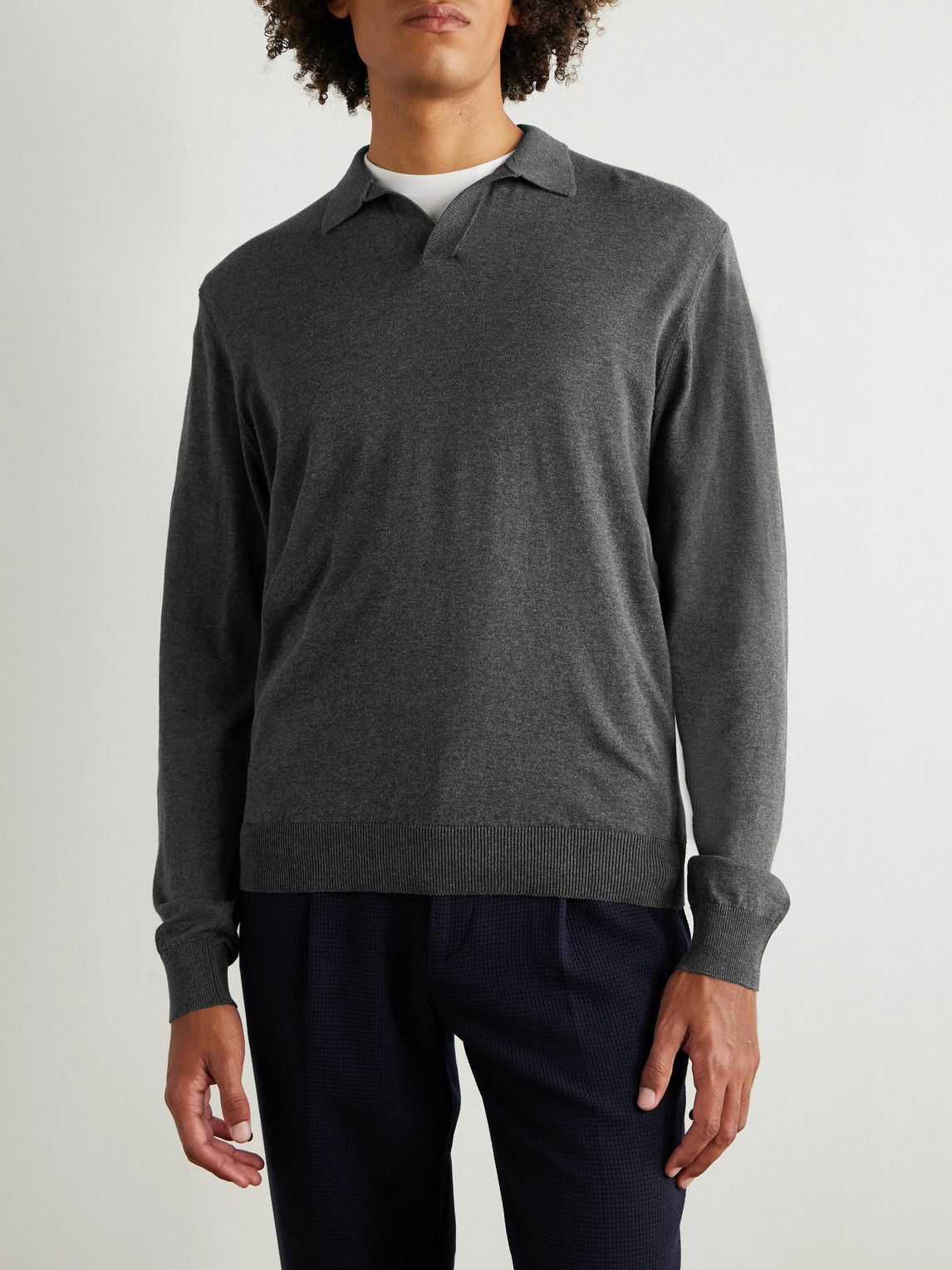 Rubinacci - Cotton Polo Shirt - Gray