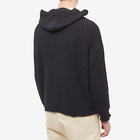 Our Legacy Men's Knit Popover Hoodie in Navy Ink Pure Silk