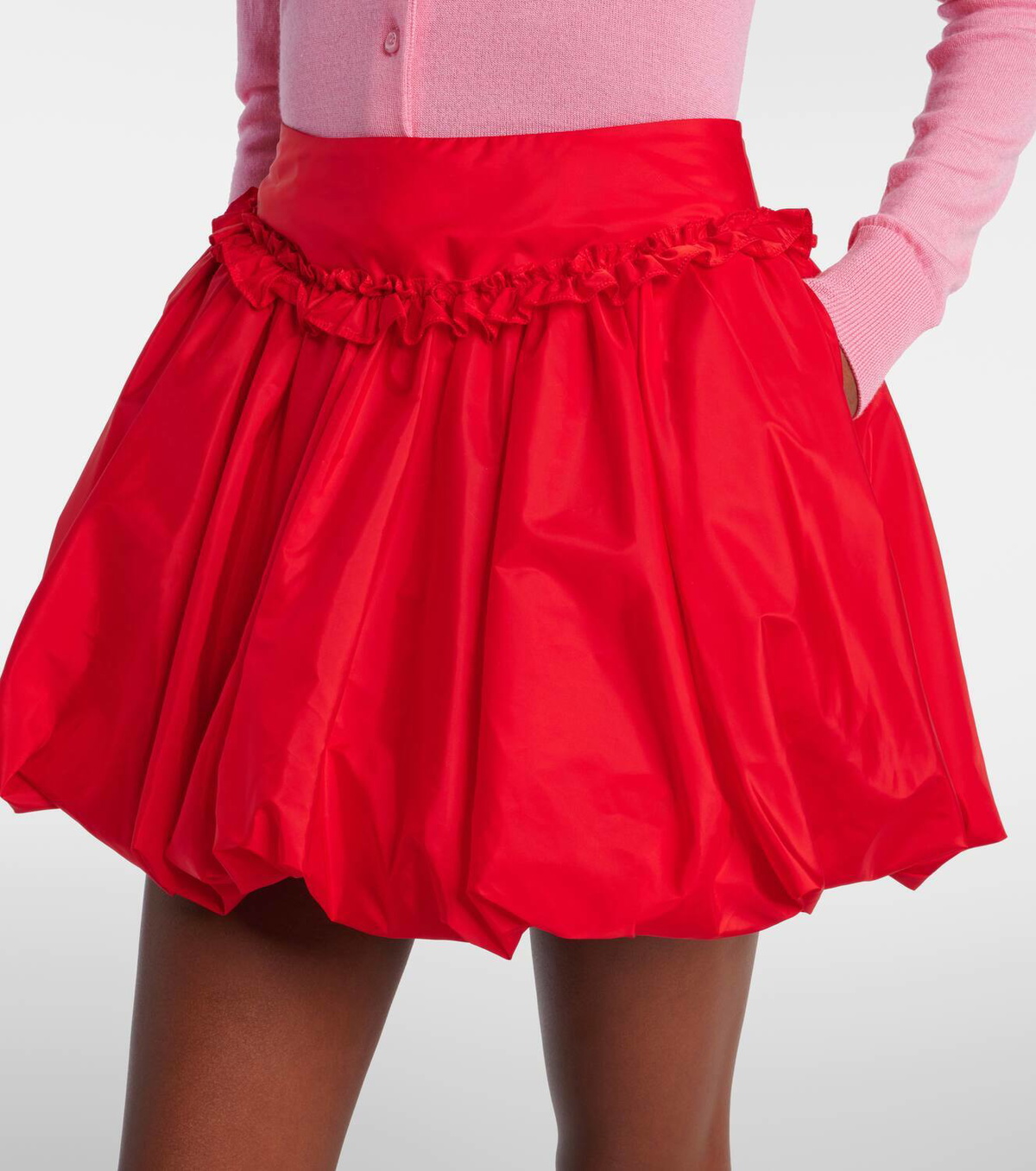 Simone Rocha Gathered taffeta miniskirt Simone Rocha
