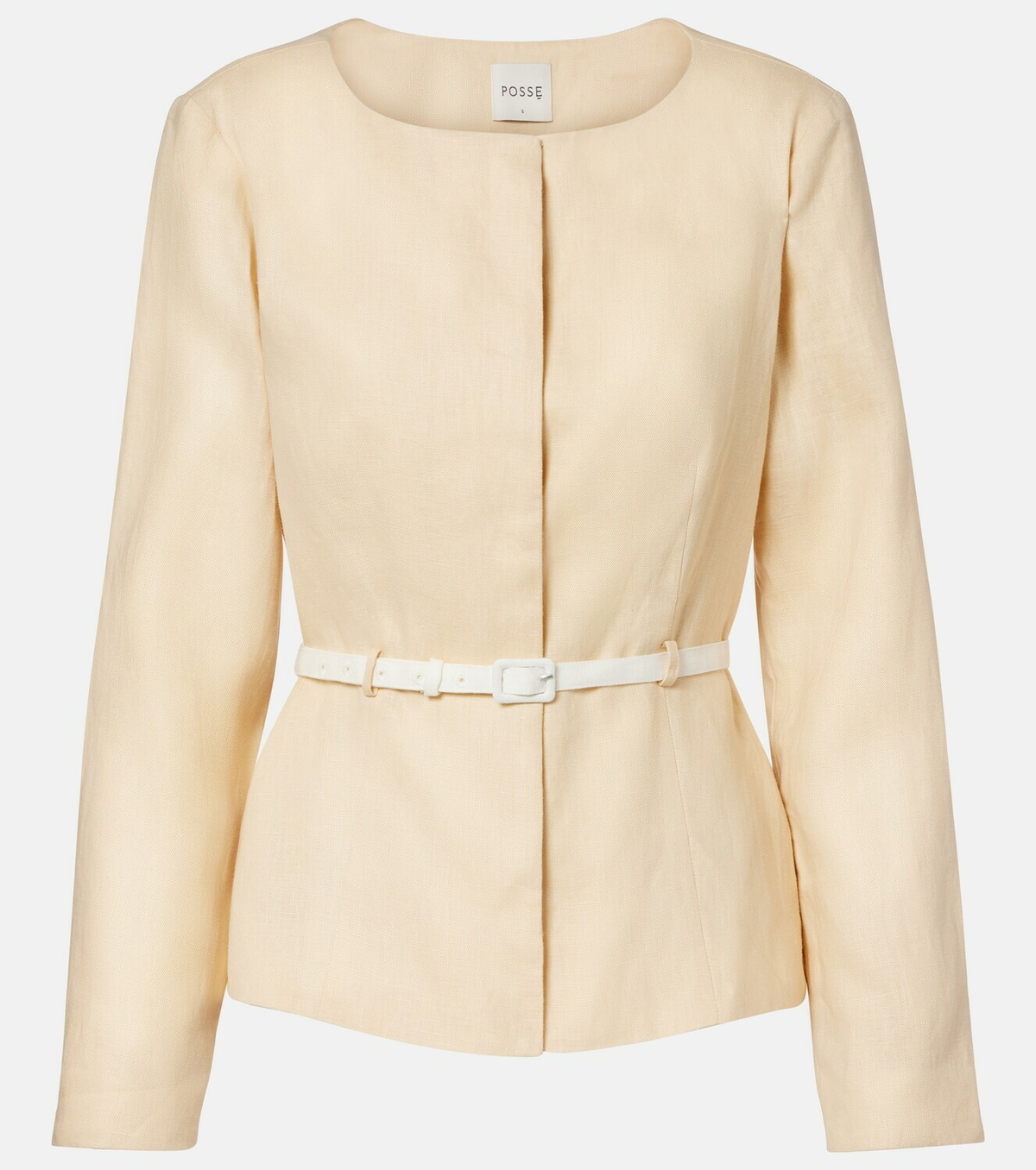 Posse Pamela belted linen jacket