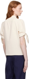 See by Chloé Beige Bow-Tie Blouse