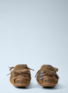 Acne Studios Lace-Up Suede Flats