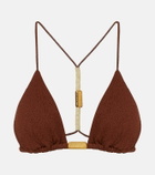 ViX Paula Hermanny Harper beaded triangle bikini top