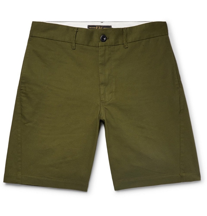 Photo: Freemans Sporting Club - Cotton-Twill Shorts - Men - Dark green