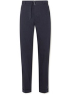 Officine Générale - Georges Tapered Belted Organic Cotton-Twill Trousers - Blue