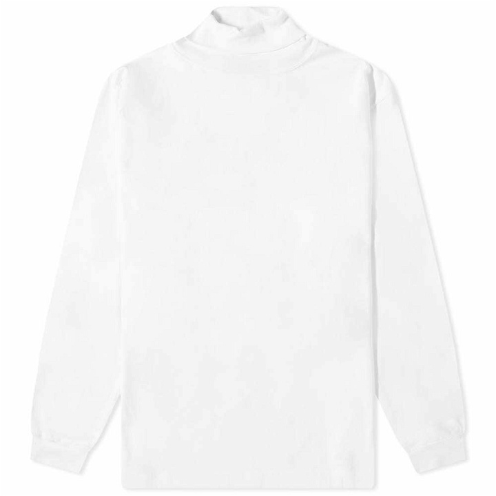 Photo: Beams Plus Men's Long Sleeve Mock Neck T-Shirt in White