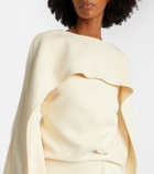 Khaite Draped crêpe midi dress
