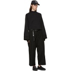 Y-3 Black High Collar Cropped Sweater