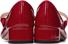 Repetto Red Rose Mary Jane Heels