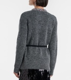Self-Portrait Belted embellished cardigan