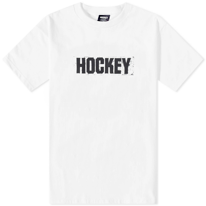 Photo: HOCKEY Men's Sticker Logo T-Shirt in White