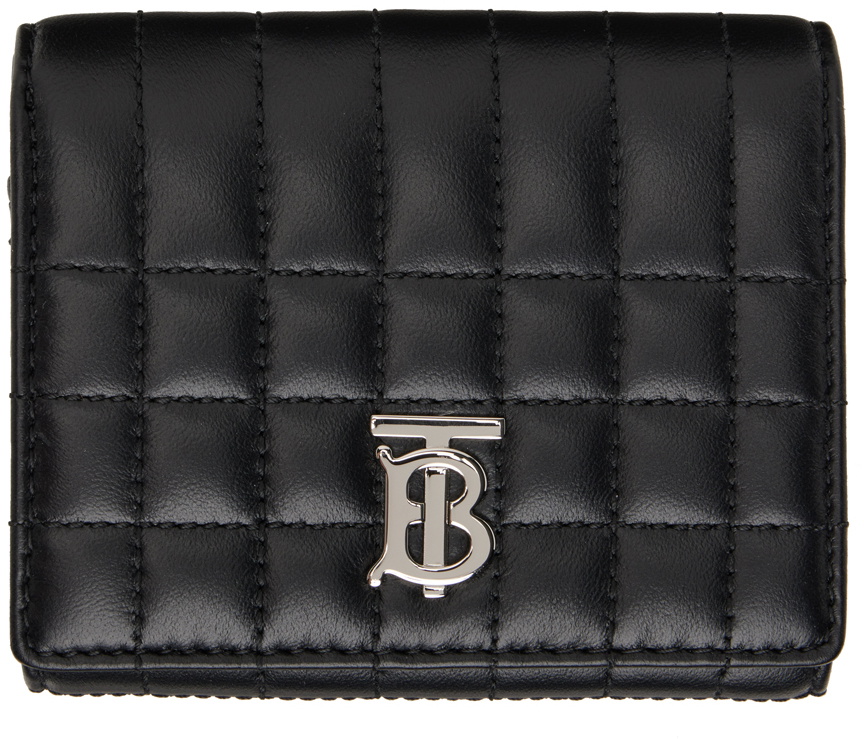 Burberry Black Leather Tb Wallet for Men