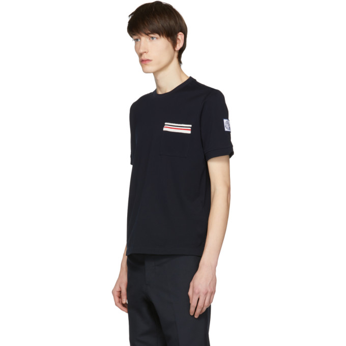 Moncler Gamme Bleu Navy Flag Pocket T-Shirt