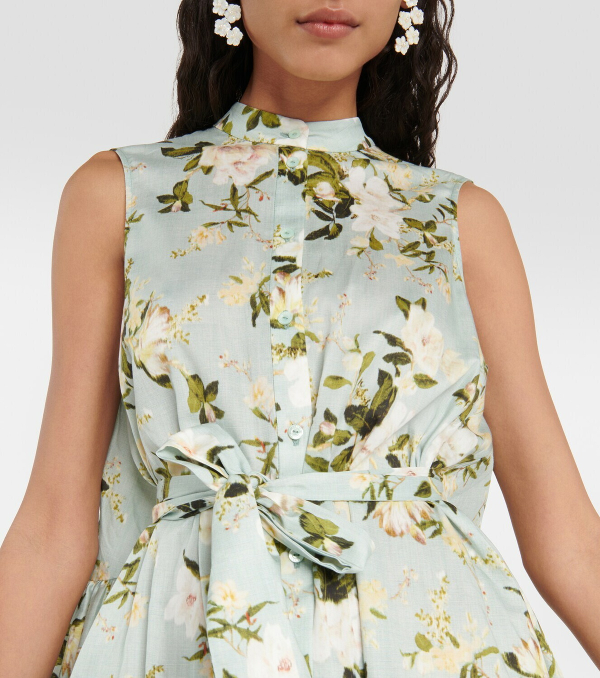 【Erdem】フローラルコットンポプリンミニドレス 送料込/関税込□ERDEM□フローラルコットンポプリンミニドレス