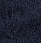 Howlin' - Cable-Knit Cotton-Blend Socks - Blue
