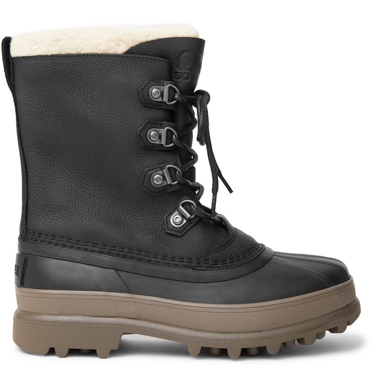 Sorel - Caribou Stack Faux Shearling-Trimmed Waterproof Leather