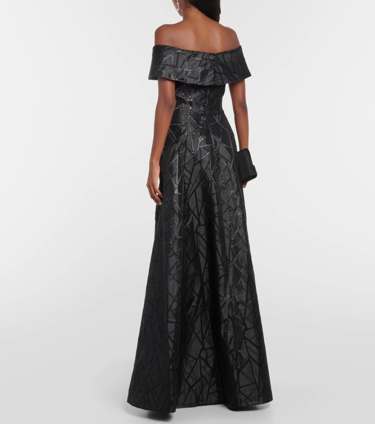 Rebecca Vallance Colette off-shoulder brocade gown Rebecca Vallance