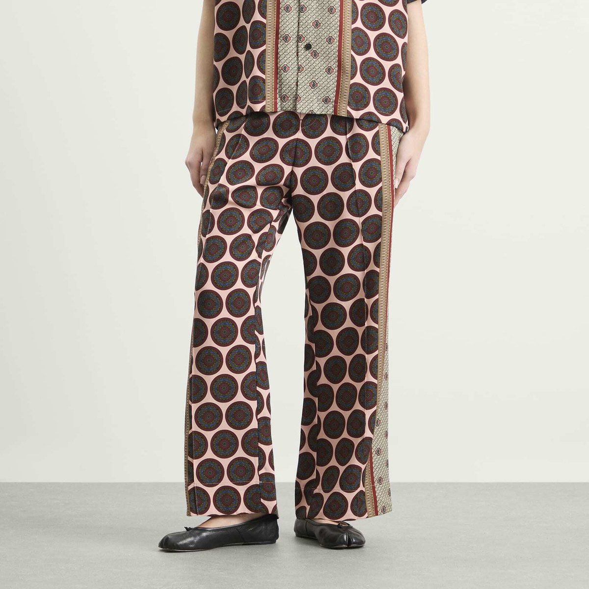 TOGA ARCHIVES Women's TOGA Inner Print Trousers in Light Pink