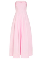 Simkhai Avril Strapless Cotton-blend Maxi Dress Pink