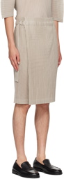 HOMME PLISSÉ ISSEY MIYAKE Gray Light Mesh Skirt