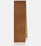 Loewe Anagram embroidered wool and cashmere scarf