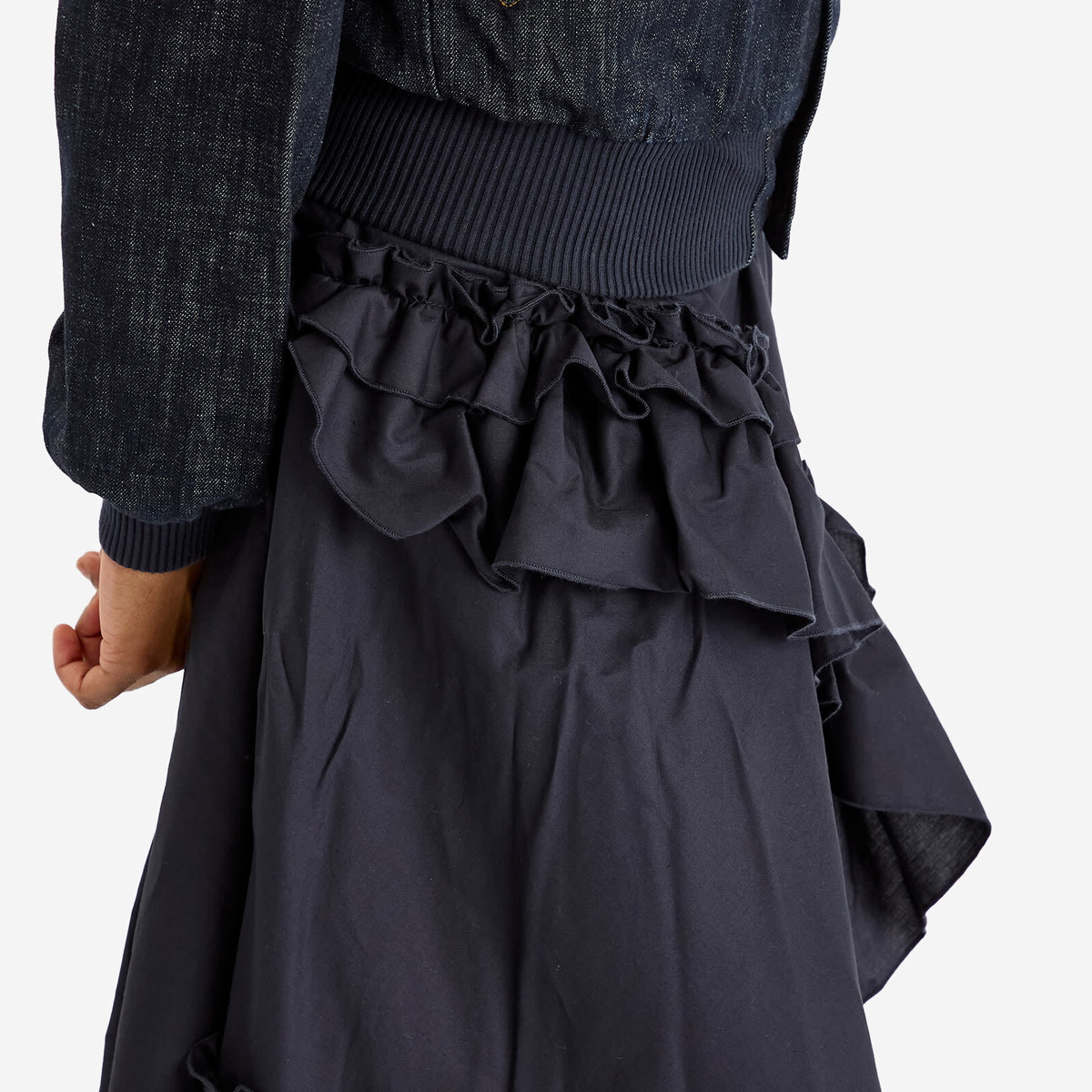 YMC Women's Draped Skirt in Navy