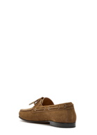 Valentino Garavani Vlogo Suede Loafers Brown