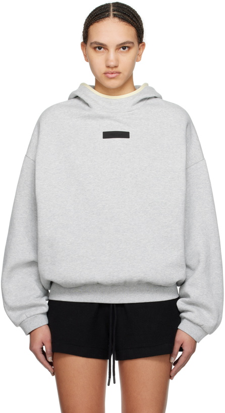 Photo: Fear of God ESSENTIALS Gray Patch Hoodie