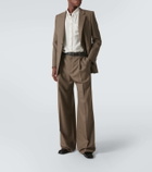 Saint Laurent Pleated wool wide-leg pants
