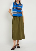 Damson Madder Sofie Striped Wool Vest Blue