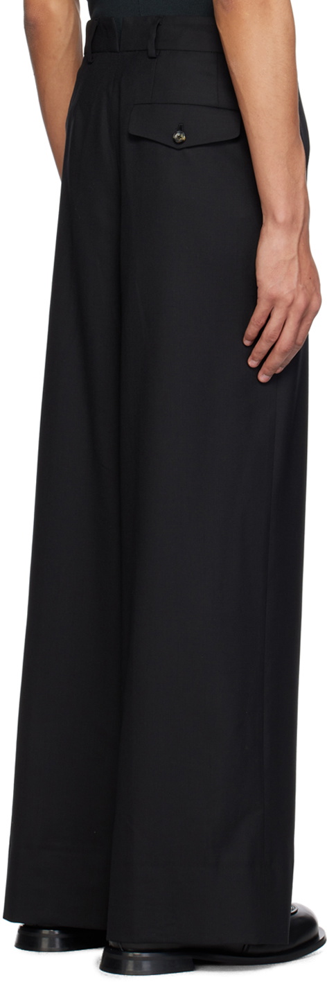 Marina Yee Black Wide-Leg Trousers