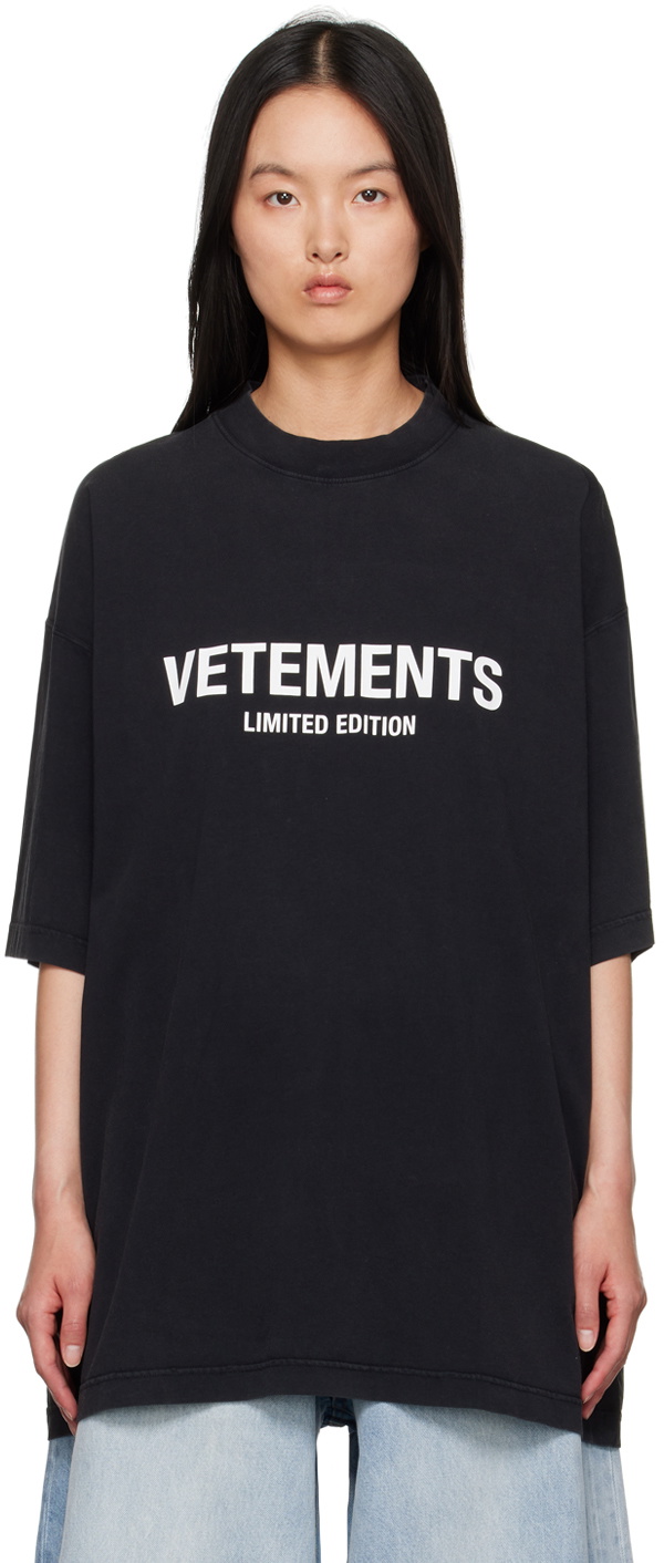 VETEMENTS Black 'Limited Edition' T-Shirt Vetements