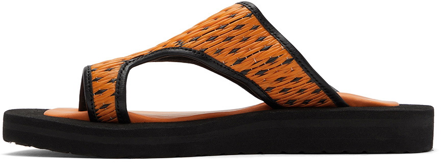 Tokyo James Yellow Raffia Sandals